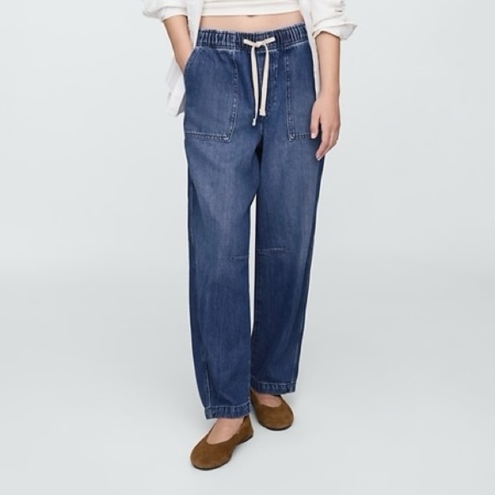 GAP Indigo Drawstring Barrel Women’s Jeans